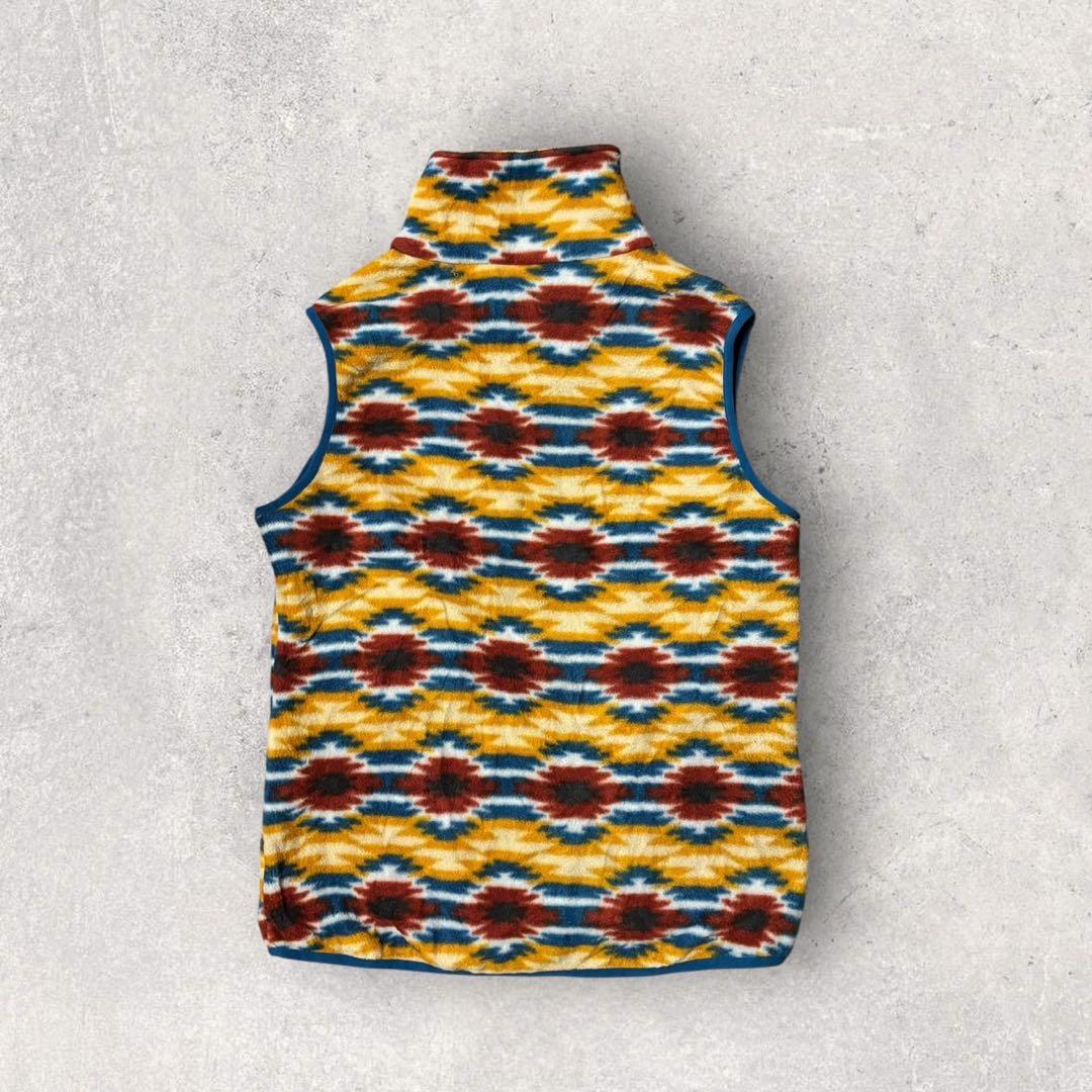 【パタゴニア】シンチラベスト　フリースベスト　総柄　S 人気モデル　15年製 f