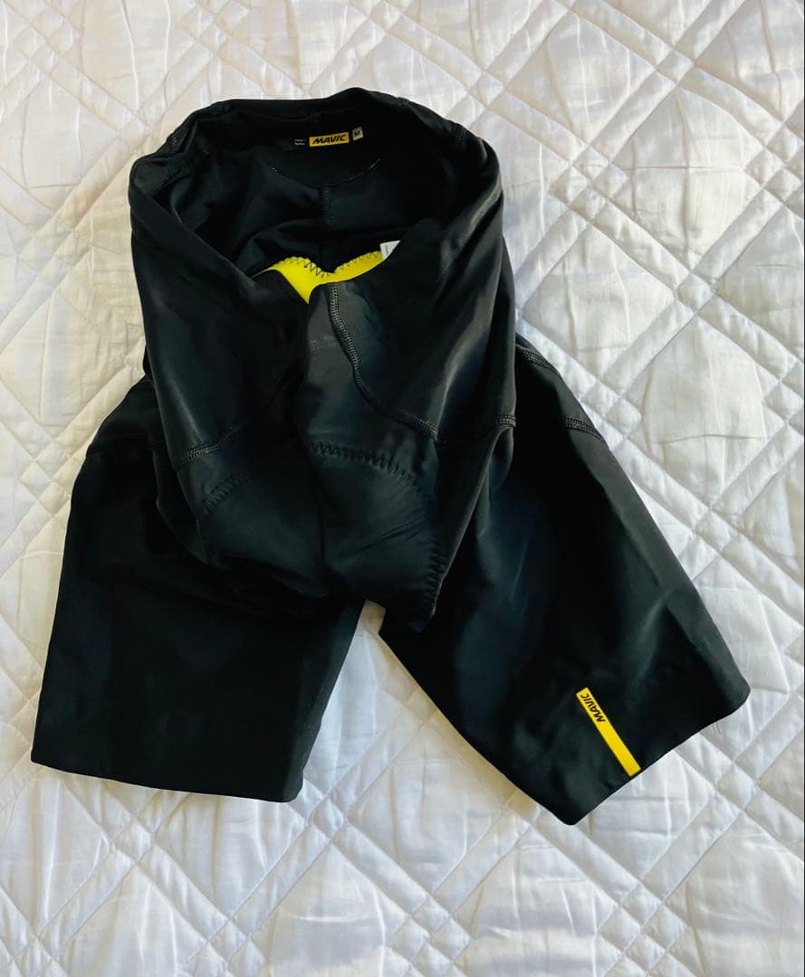 MAVIC サイクルジャージ 上下セット黒/黄　上L 下M