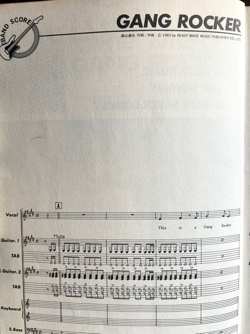 《激レア バンドスコア》THE MODS GANG ROCKER