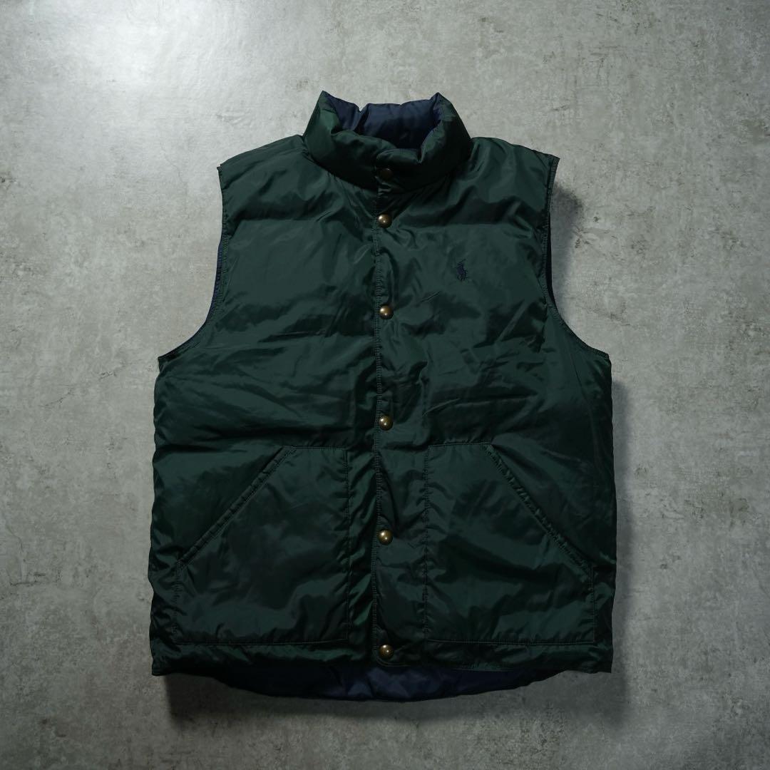 POLO RALPH LAUREN ダウンベスト リバーシブル ネイビーグリーン