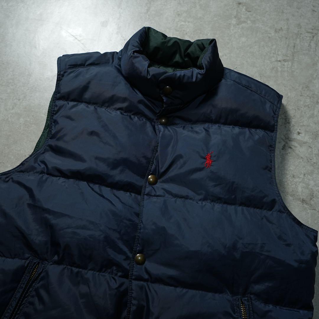 POLO RALPH LAUREN ダウンベスト リバーシブル ネイビーグリーン