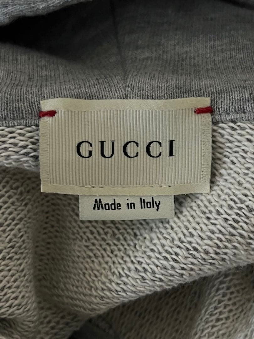GUCCI リボンデザイン グレー パーカー 10