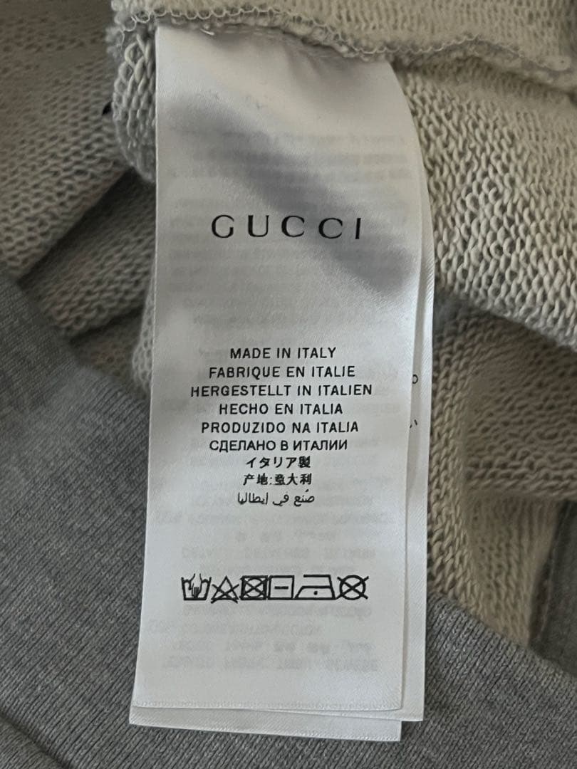 GUCCI リボンデザイン グレー パーカー 10
