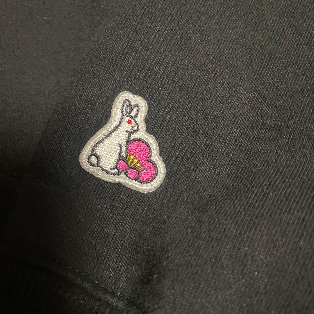 最終お値下げ FR2梅 限定 ラインストーンロゴフーディ パーカー ピンク L