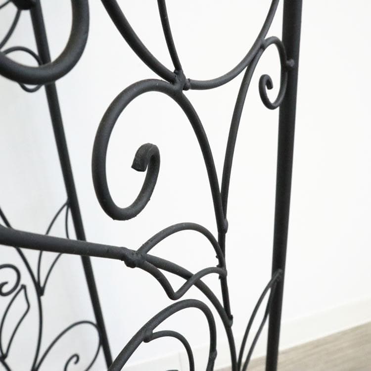 ローズ柄アイアンスタンド ランプテーブル 花台