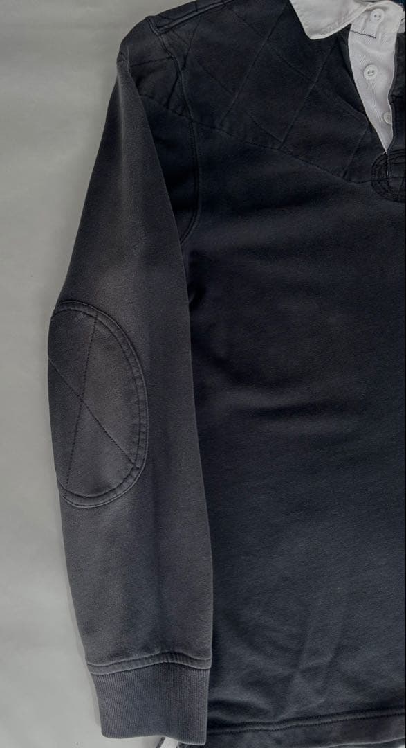 Polo Ralph Lauren ラグビーシャツ Mブラック エルボーパッチ