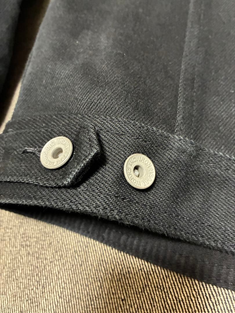 IRON HEART アイアンハート 黒鎧デニムライダースジャケット 38インチ