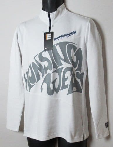 新品 マンシングウェアゴルフ ハーフジップ長袖シャツ/メンズ/LL/ホワイト