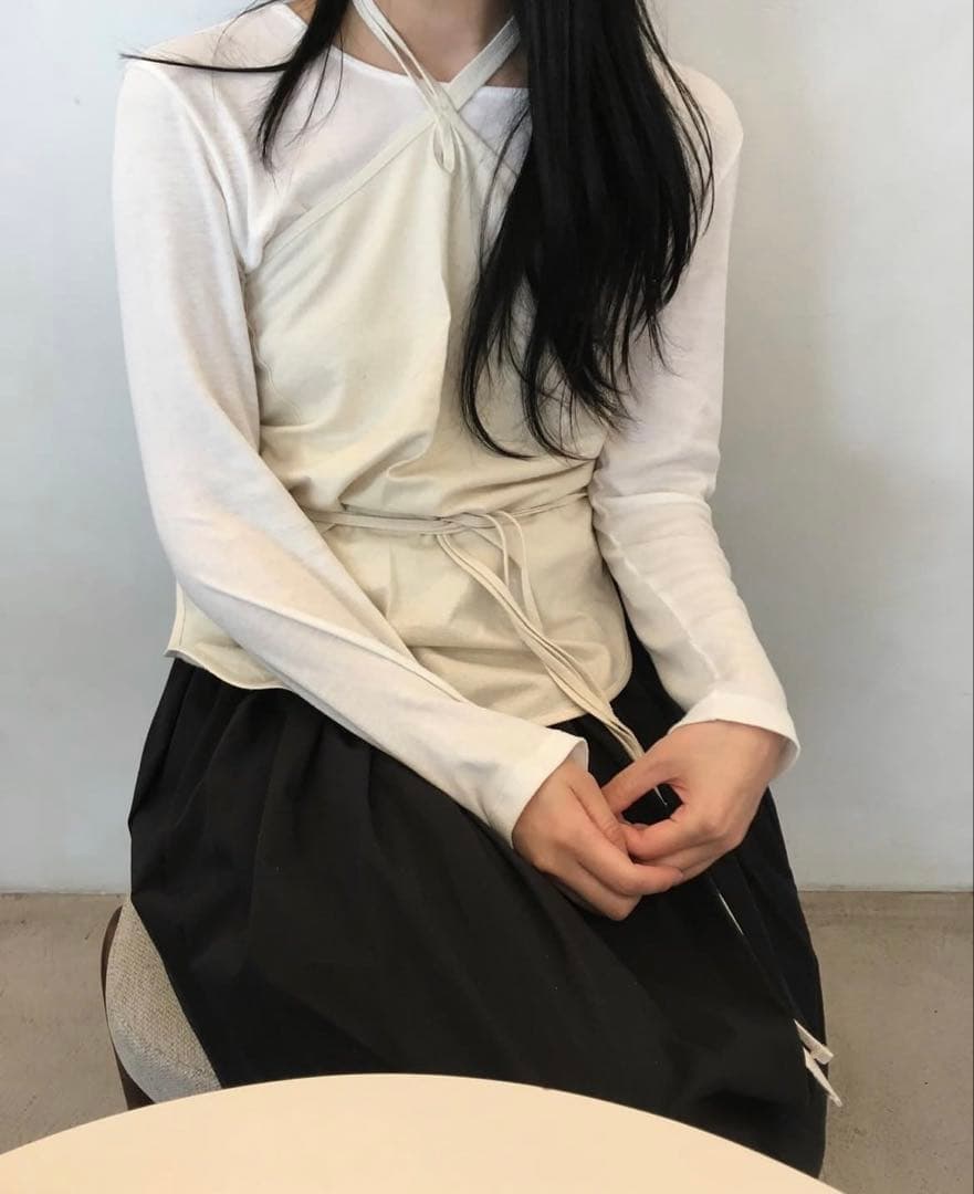 Baserange Mar エプロン ホルターネック トップス