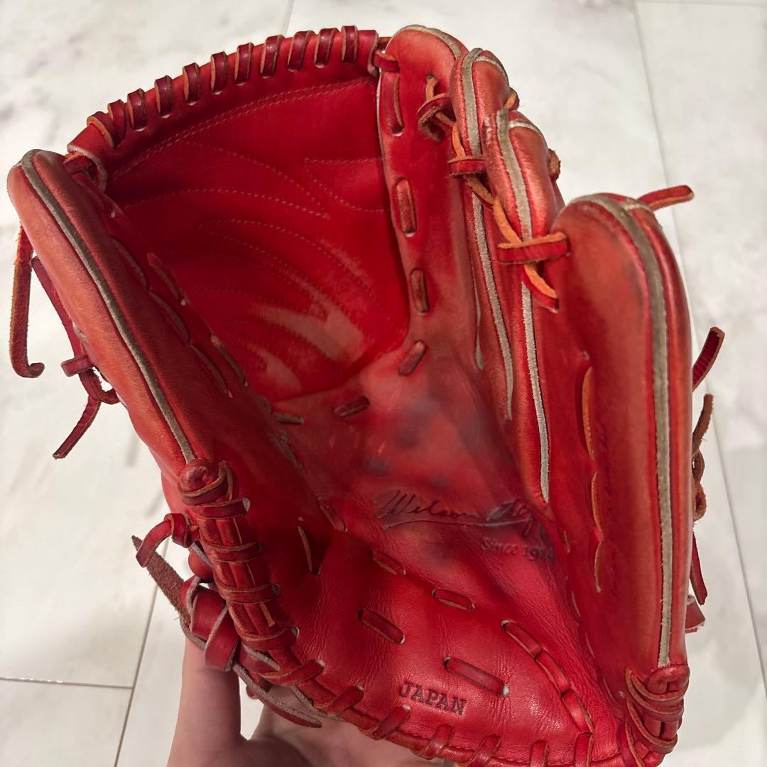 Wilson 野球グローブ 右投げ レッド
