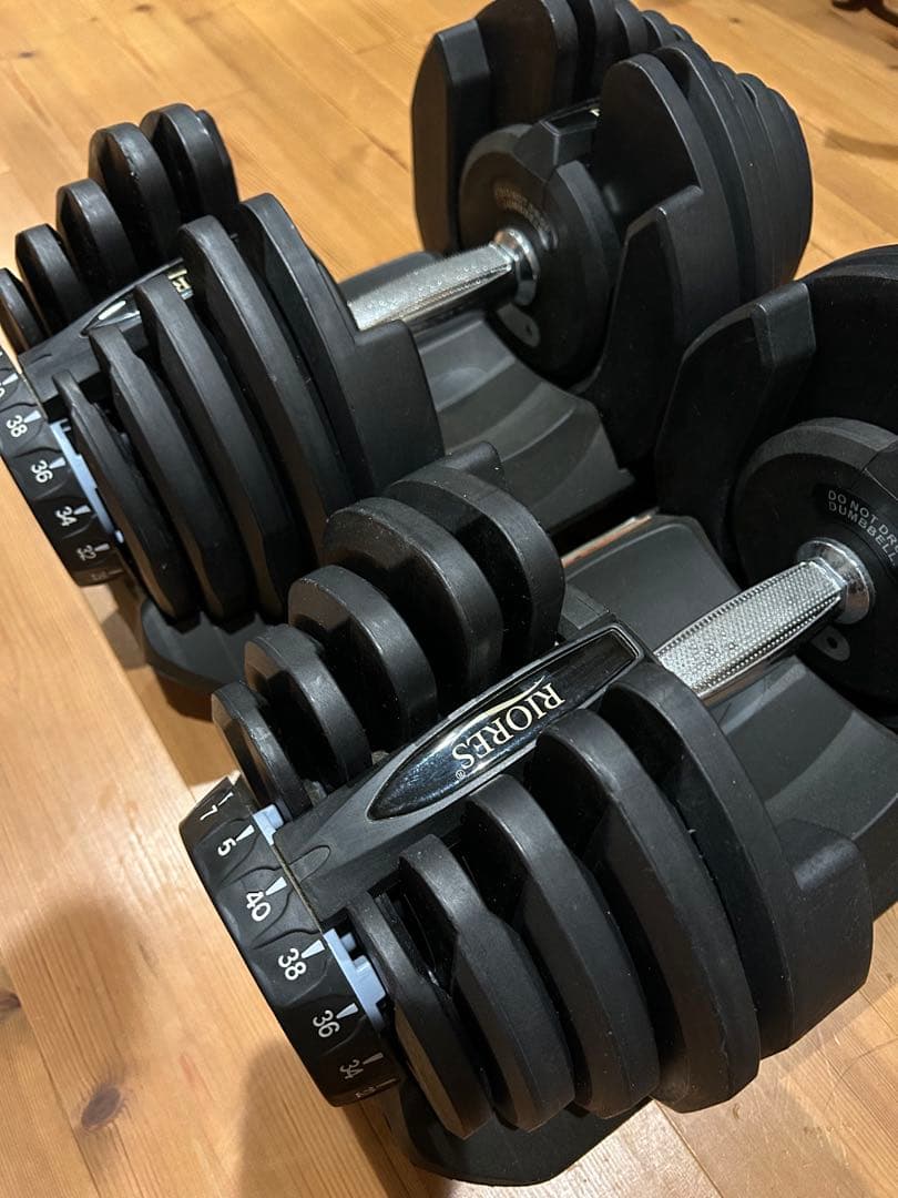 ②RIORES 可変式ダンベル 40kg 別出品2個セット