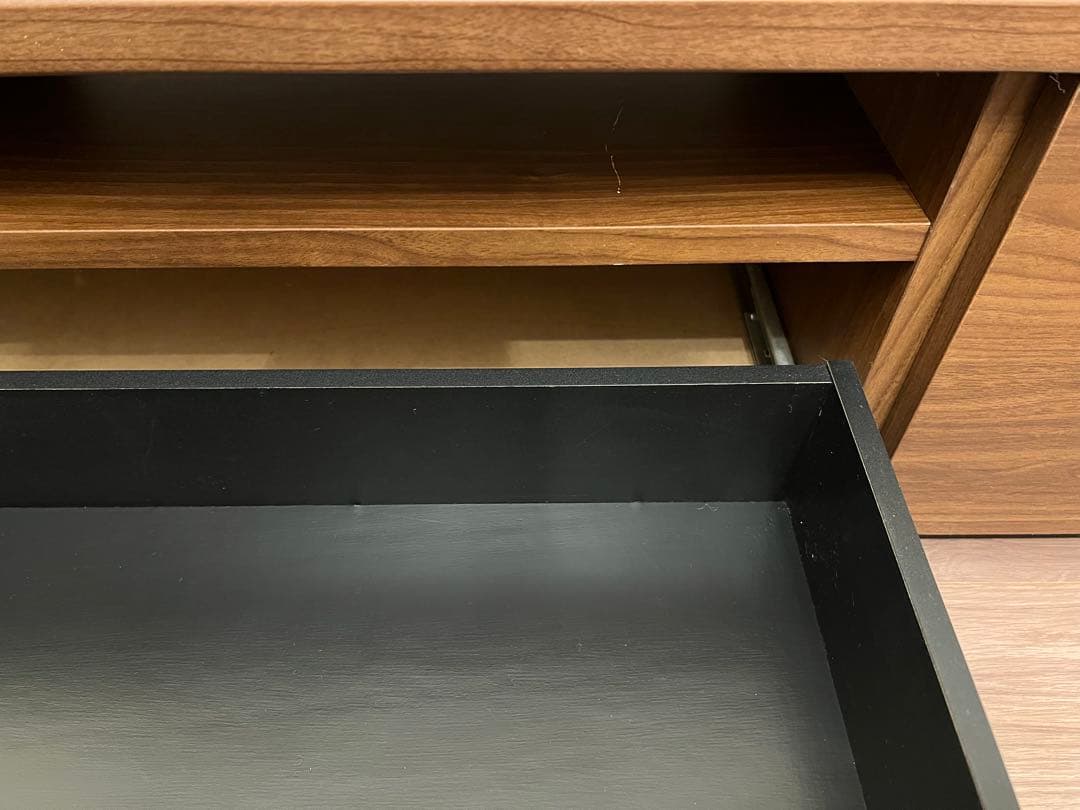 【ブ】【LOWYA】日本製 ウォールナット調 テレビ台 180cm