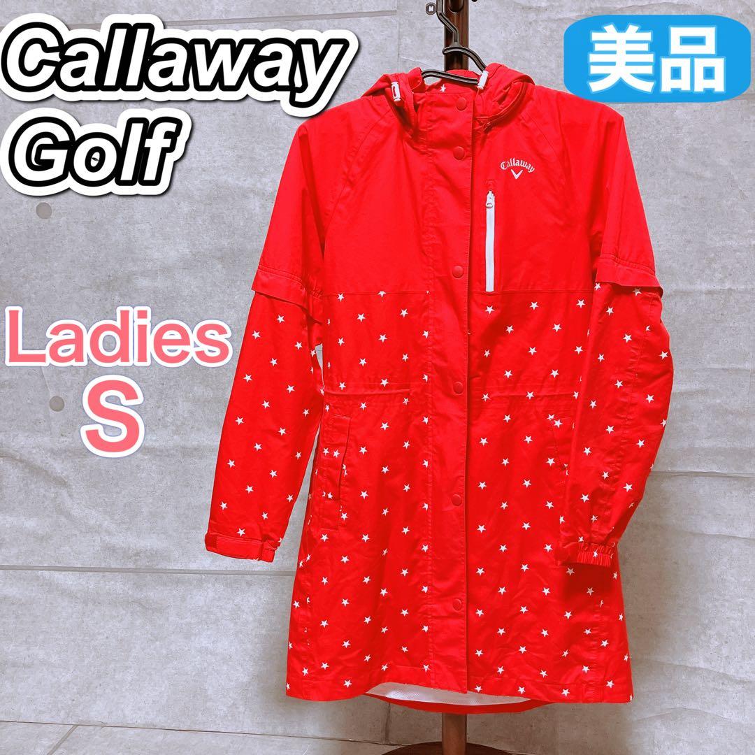 Callaway ゴルフ レイン ワンピース レッド レディース Sサイズ 美品
