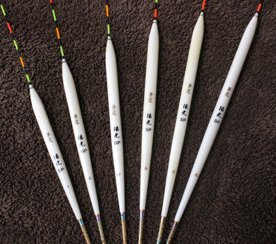 kanshin　ヘラ浮き　夢匠　陽光ＳＰ ５本セット　浮子箱、６番おまけ付