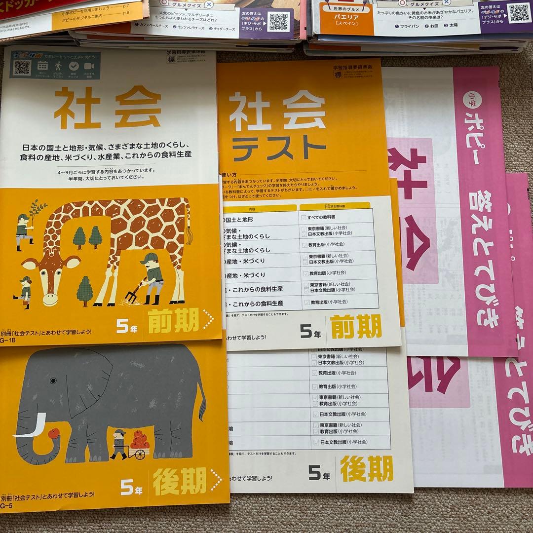ポピー 小学5年 2024年〜2025年 4月〜3月 (１年分)