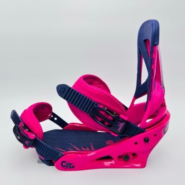 BURTON CUSTOM Sサイズ ピンク×ネイビー ロゴ 上位モデル