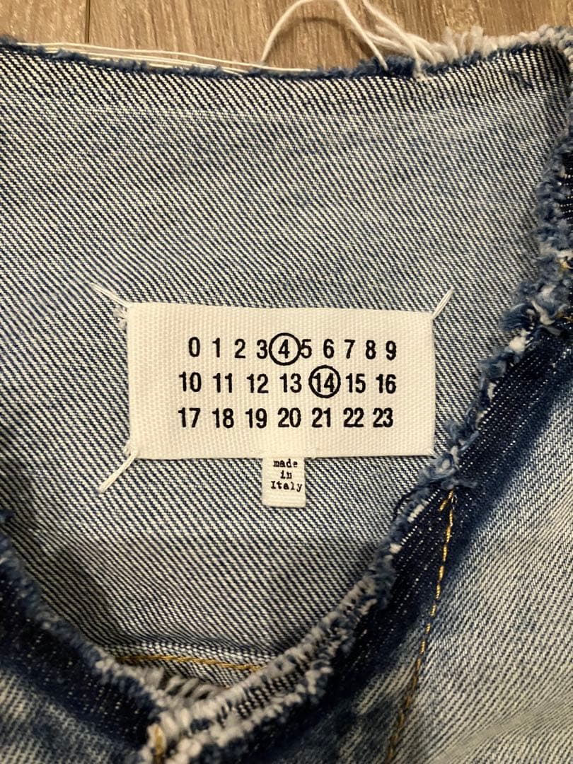 【美品】MAISON MARGIELA ノーカラーデニムジャケット　サイズ48