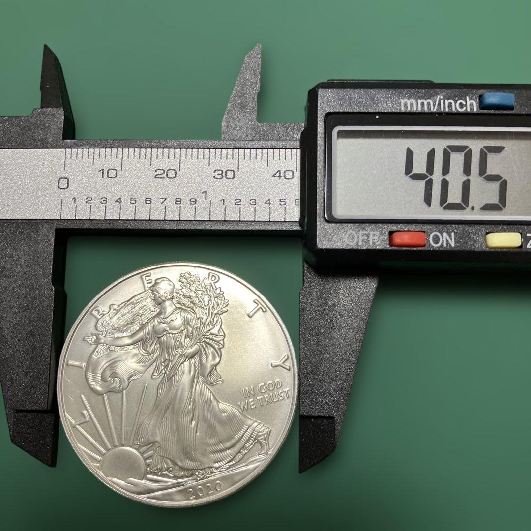 アメリカ　2020年　イーグル１ドル　１オンス純銀地金型銀貨