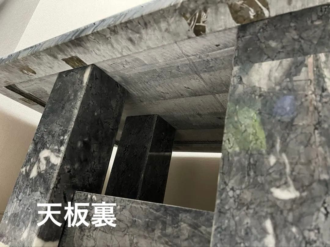 大理石センターテーブル グレーマーブル　美品