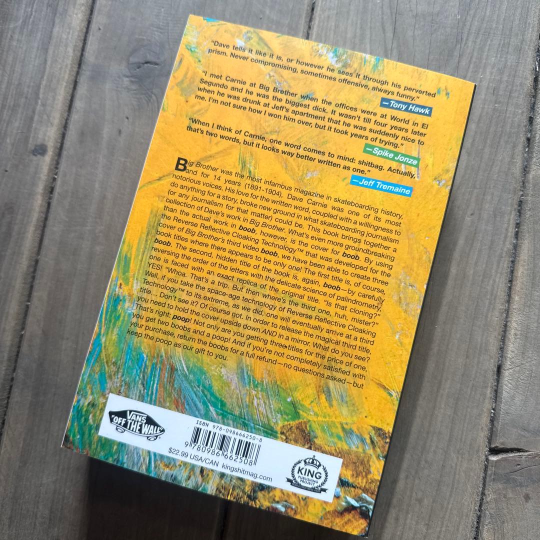boob by Dave Carnie スケートボード　ブック