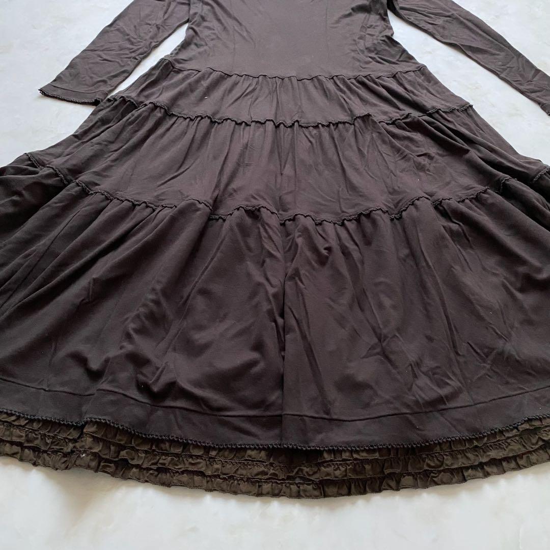 【美品】PINK HOUSE ピンクハウス マキシ丈ティアードワンピース　レース