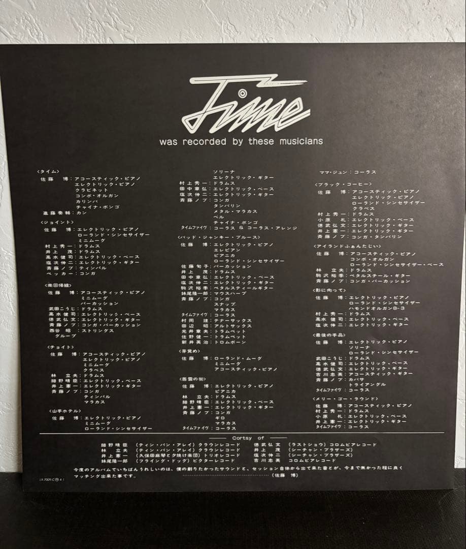 ド*ノ様 佐藤博 - Hiroshi Sato : Time - タイム　LPレ