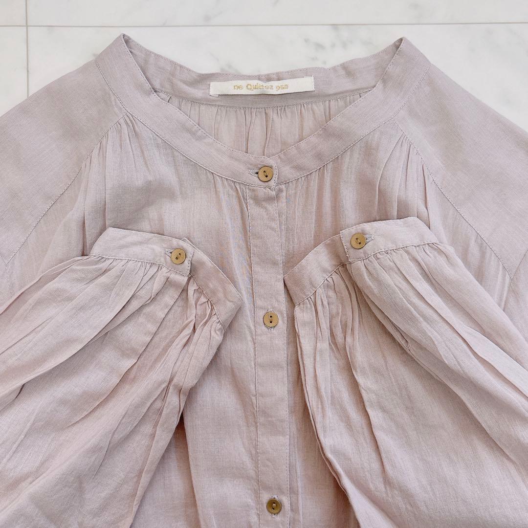 極美品✨ヌキテパ　コットンボイルワンピース　ティアード　マキシ丈　ピンクベージュ