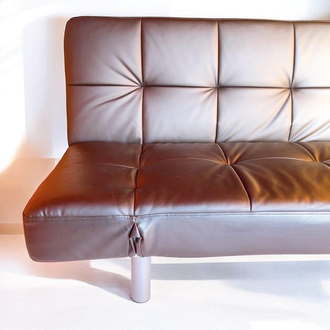 ニトリ　ソファベッド　Nシールドシリーズ マークスAM レザー調